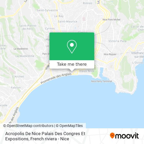 Mapa Acropolis De Nice Palais Des Congres Et Expositions
