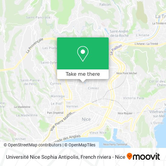 Université Nice Sophia Antipolis map