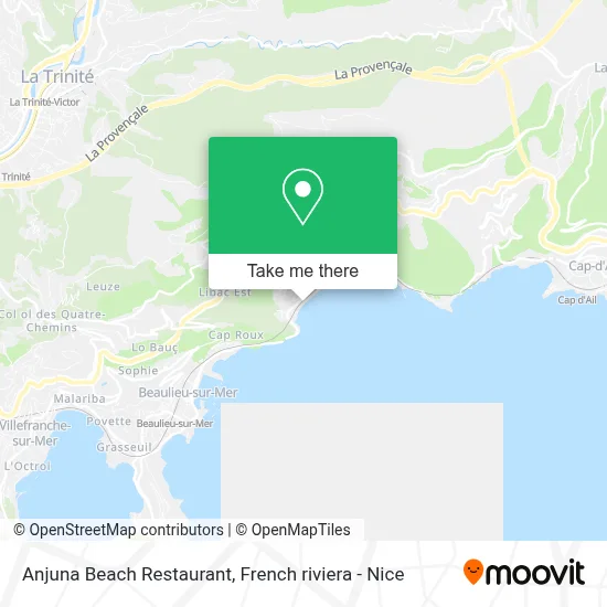 Anjuna Beach Restaurant map