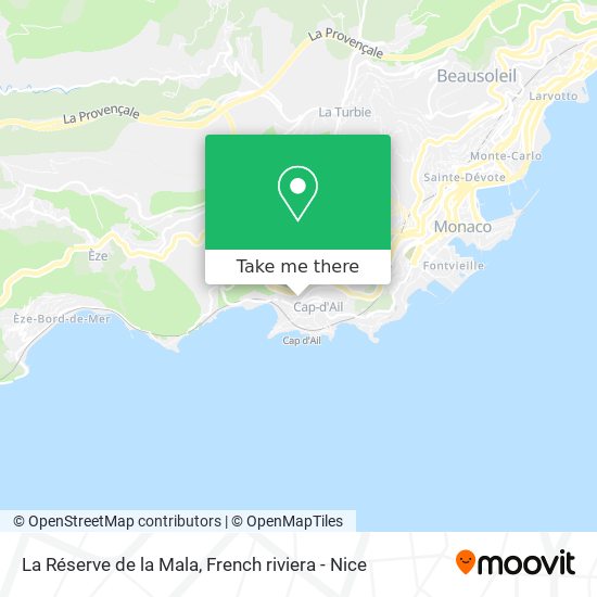 La Réserve de la Mala map