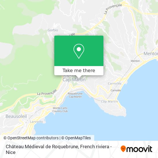 Mapa Château Médieval de Roquebrune