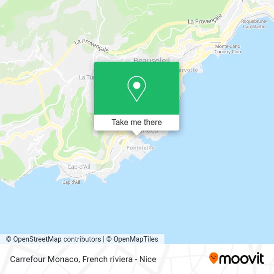 Carrefour Monaco map
