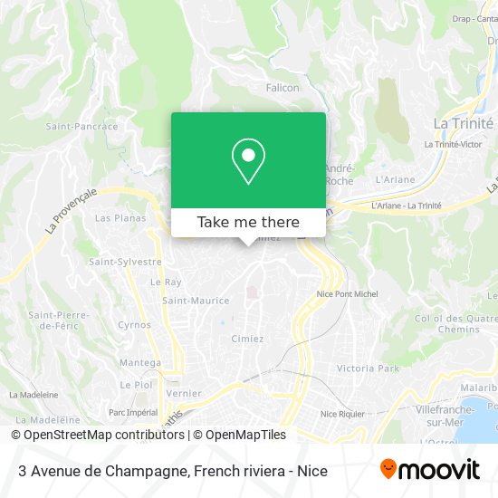 Mapa 3 Avenue de Champagne