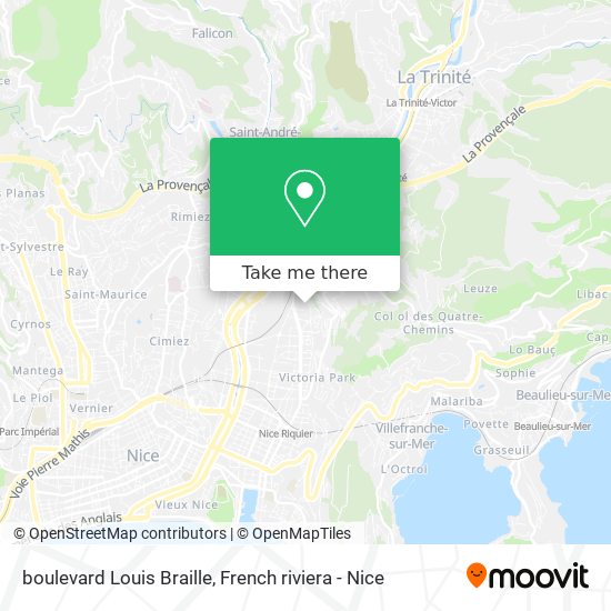 Mapa boulevard Louis Braille