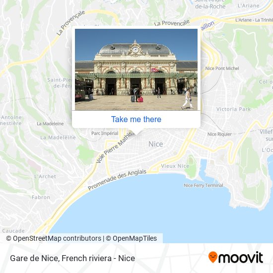 Mapa Gare de Nice