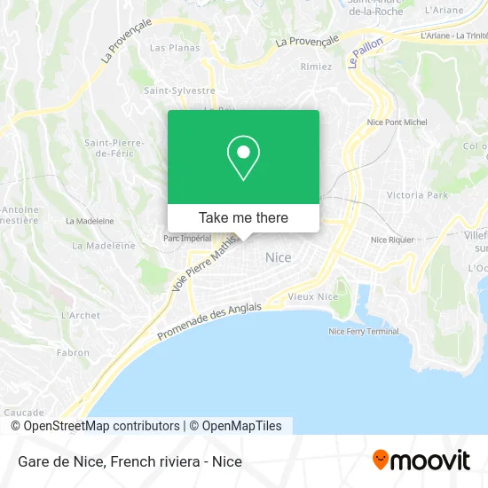 Gare de Nice map