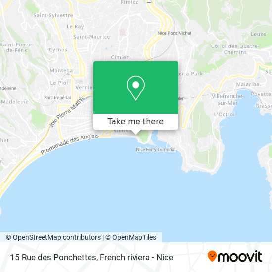 Mapa 15 Rue des Ponchettes