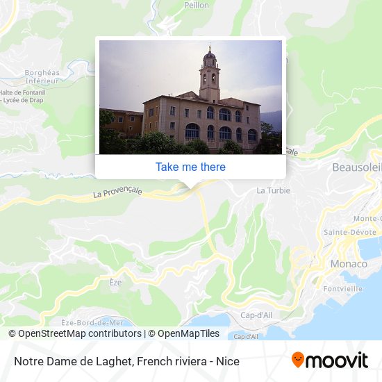 Mapa Notre Dame de Laghet