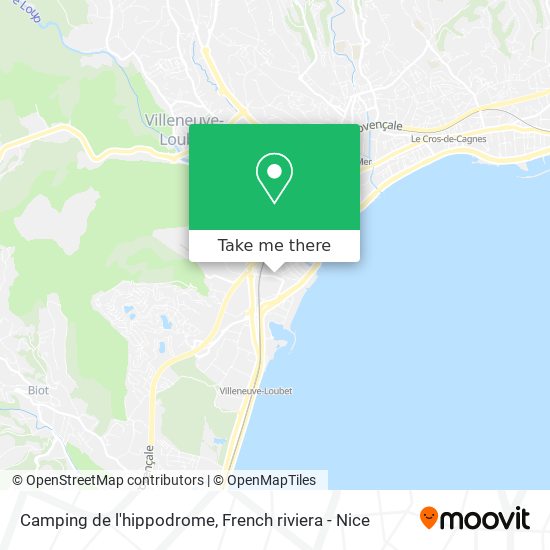 Camping de l'hippodrome map