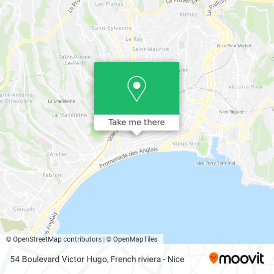 Mapa 54 Boulevard Victor Hugo