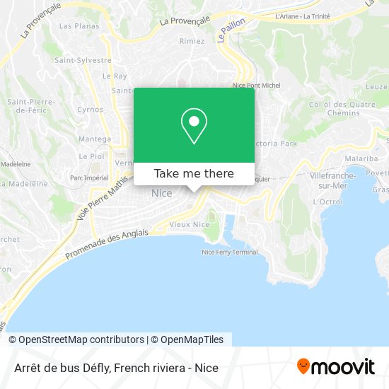 Arrêt de bus Défly map