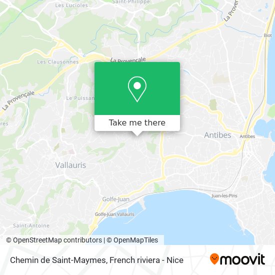 Mapa Chemin de Saint-Maymes