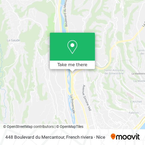 448 Boulevard du Mercantour map