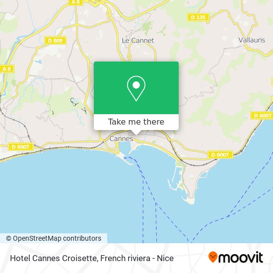Mapa Hotel Cannes Croisette
