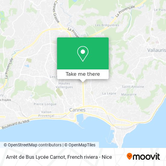 Mapa Arrêt de Bus Lycée Carnot