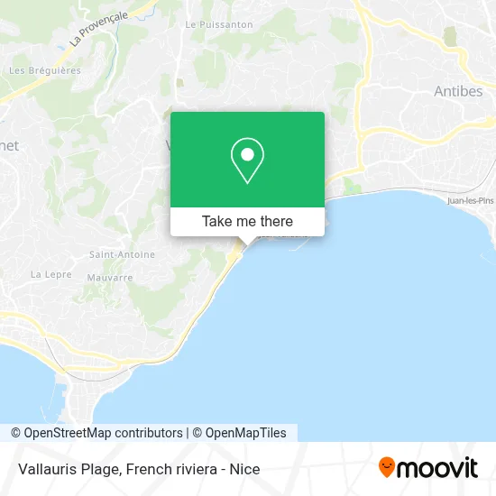 Vallauris Plage map