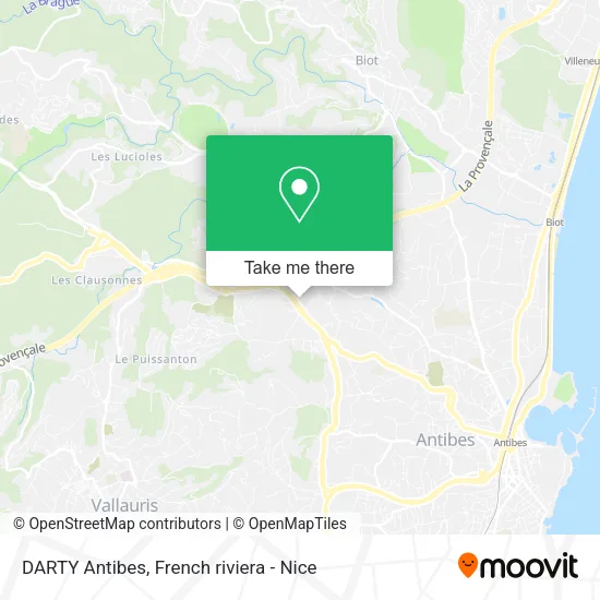 DARTY Antibes map