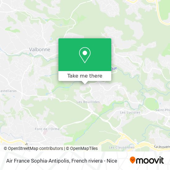 Air France Sophia-Antipolis map
