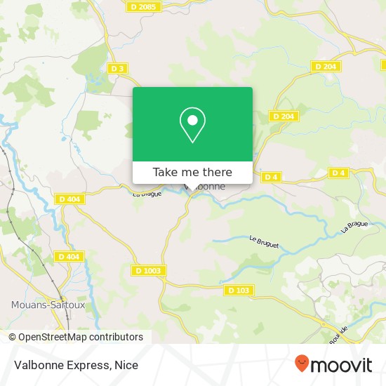 Valbonne Express map