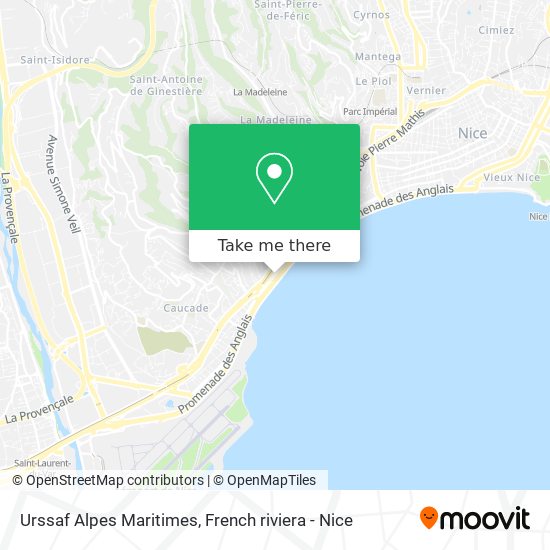 Urssaf Alpes Maritimes map