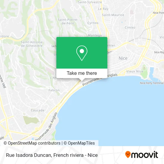Rue Isadora Duncan map