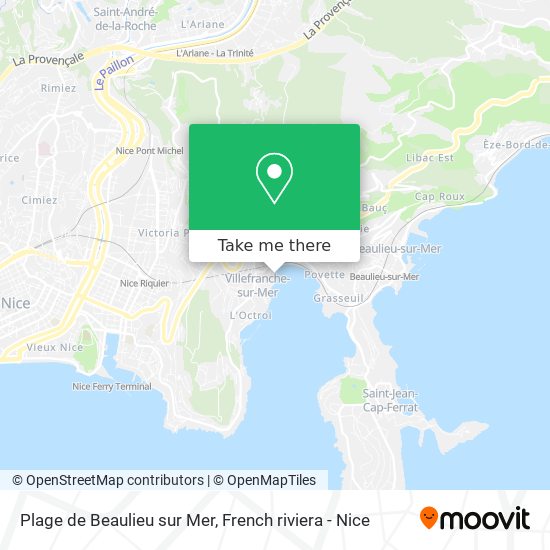 Plage de Beaulieu sur Mer map