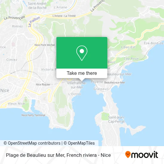 Plage de Beaulieu sur Mer map