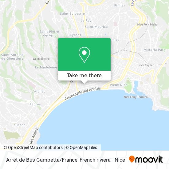 Arrêt de Bus Gambetta/France map