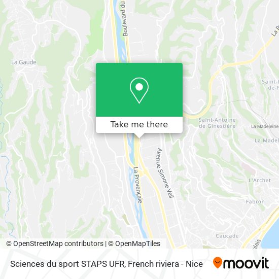 Sciences du sport STAPS UFR map