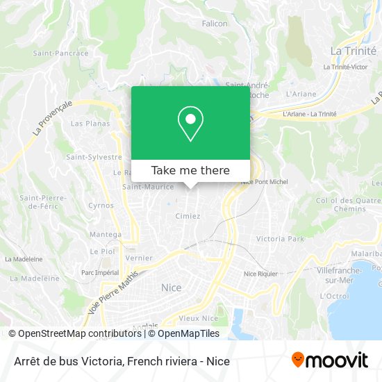Arrêt de bus Victoria map