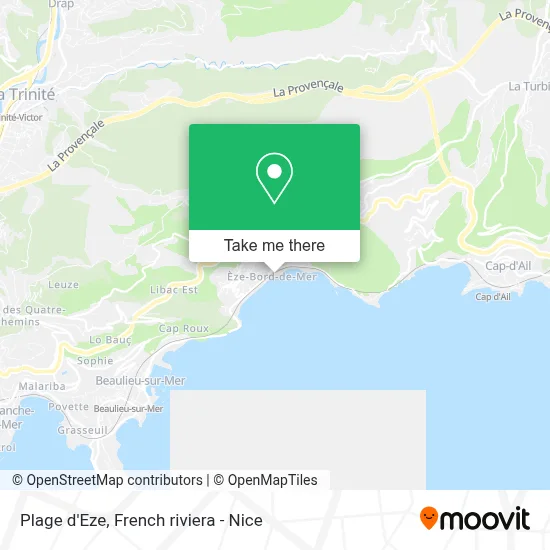Plage d'Eze map