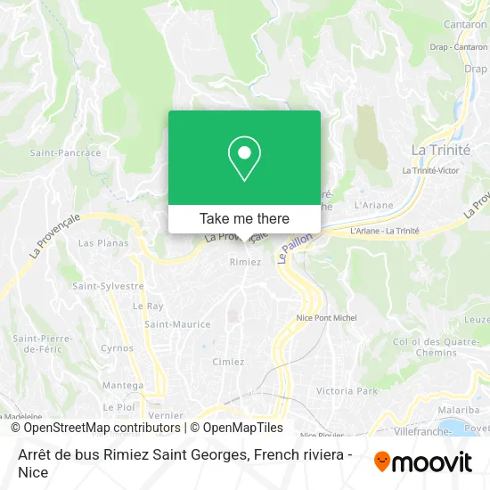 Arrêt de bus Rimiez Saint Georges map