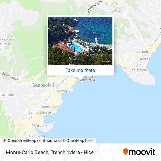 Mapa Monte-Carlo Beach
