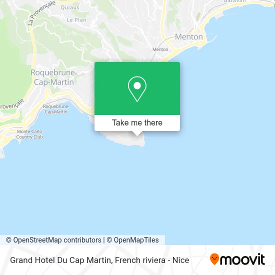 Grand Hotel Du Cap Martin map