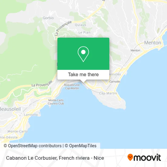 Cabanon Le Corbusier map