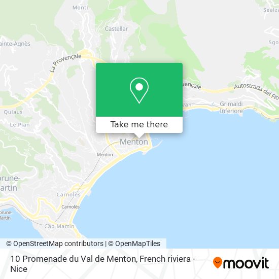 Mapa 10 Promenade du Val de Menton