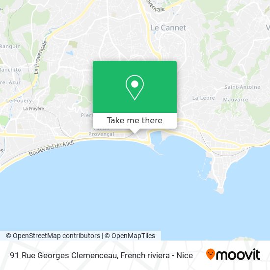 Mapa 91 Rue Georges Clemenceau
