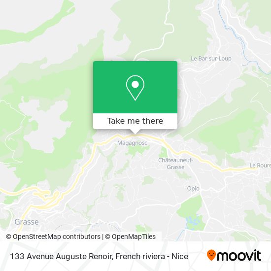 Mapa 133 Avenue Auguste Renoir