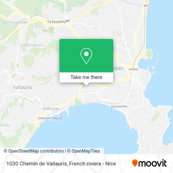 1030 Chemin de Vallauris map