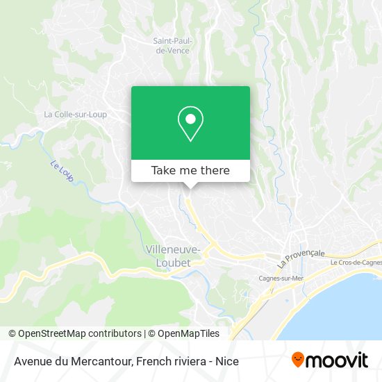 Avenue du Mercantour map