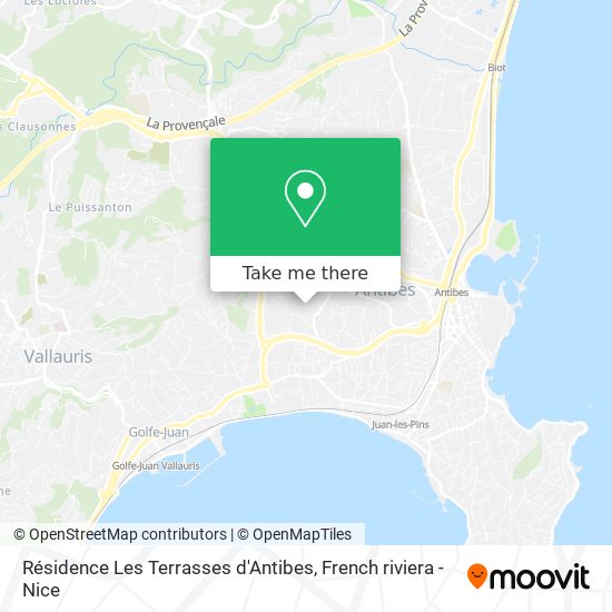 Résidence Les Terrasses d'Antibes map