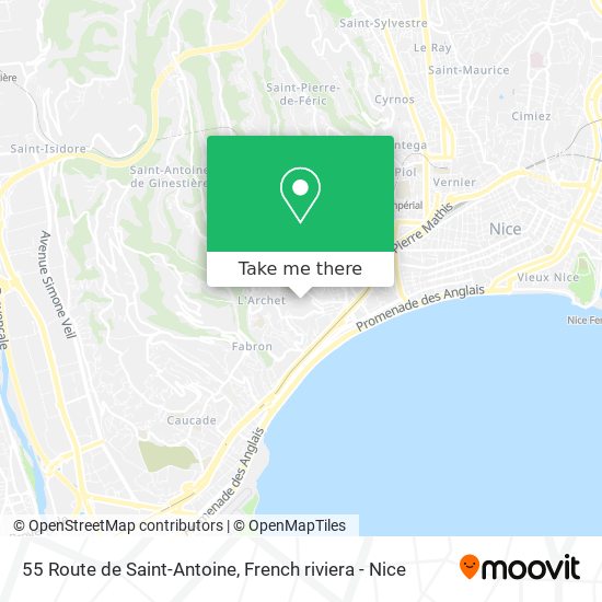 Mapa 55 Route de Saint-Antoine