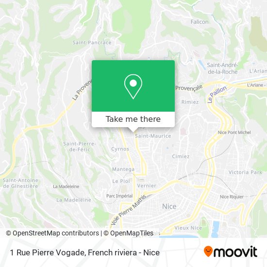 Mapa 1 Rue Pierre Vogade