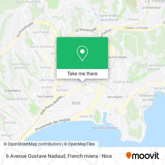 Mapa 6 Avenue Gustave Nadaud