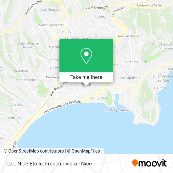 C.C. Nice Etoile map