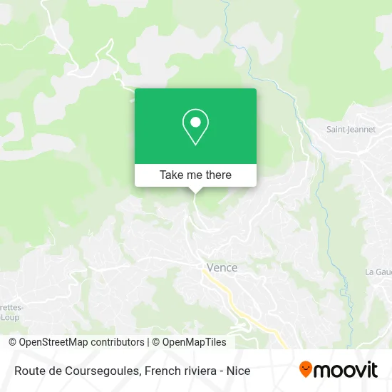 Route de Coursegoules map
