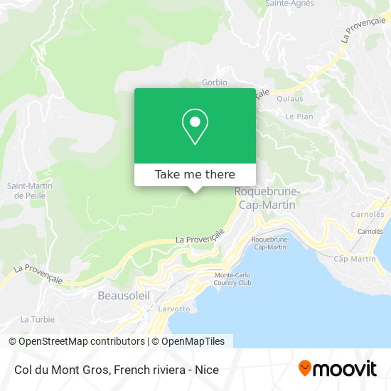 Col du Mont Gros map