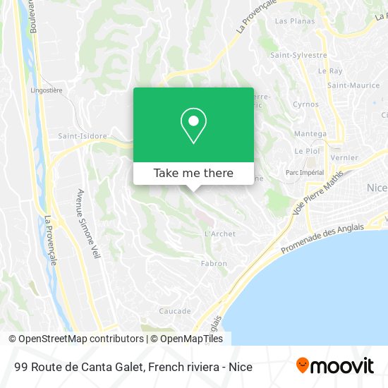 99 Route de Canta Galet map