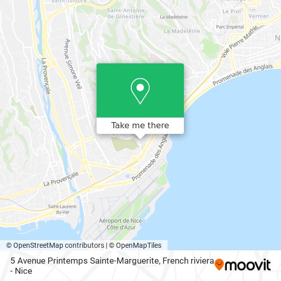Mapa 5 Avenue Printemps Sainte-Marguerite