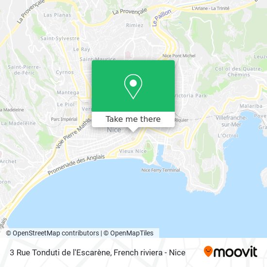 Mapa 3 Rue Tonduti de l'Escarène